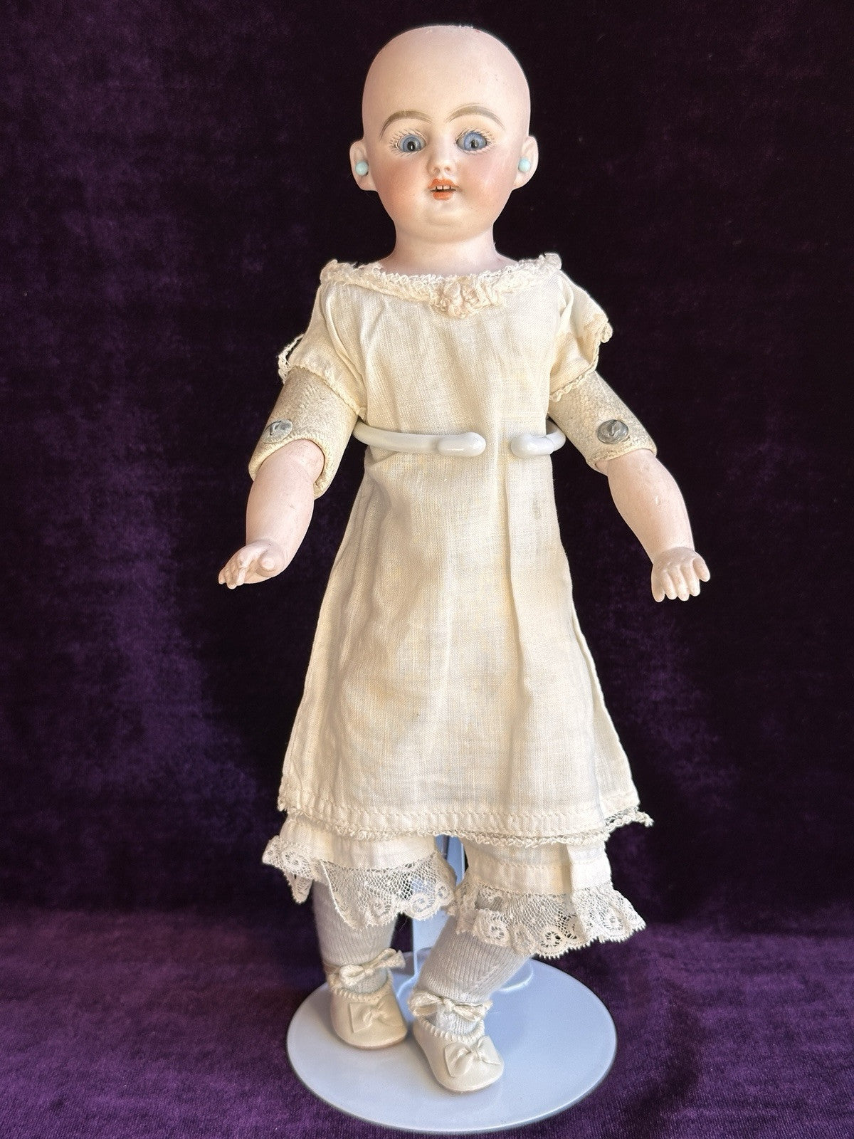 Antique German 10.5” Simon Halbig 1010 Bisque Shoulder Head Doll