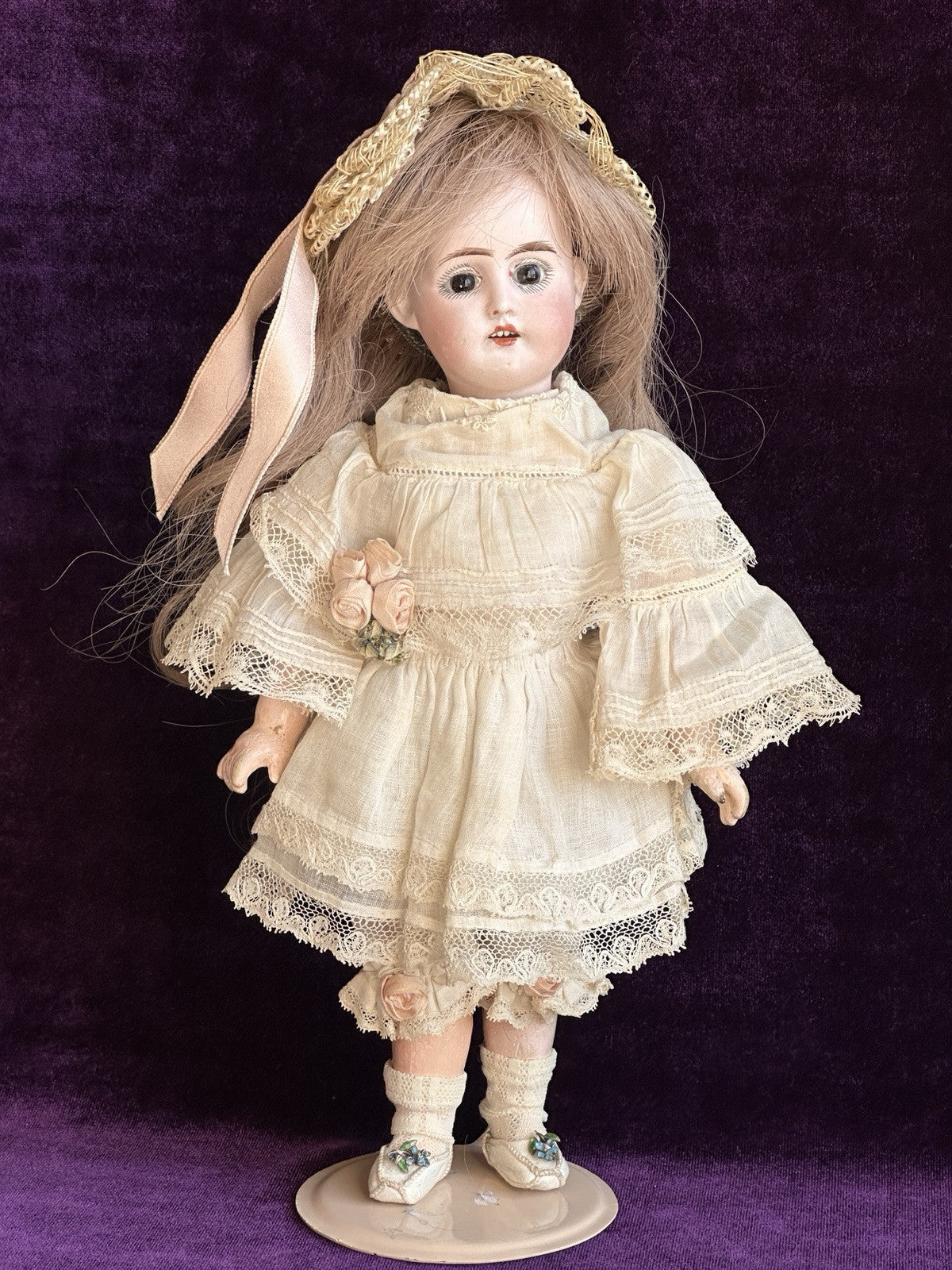 Rare Antique German 9” Bahr Proschild 340 Petite Bisque Head Doll