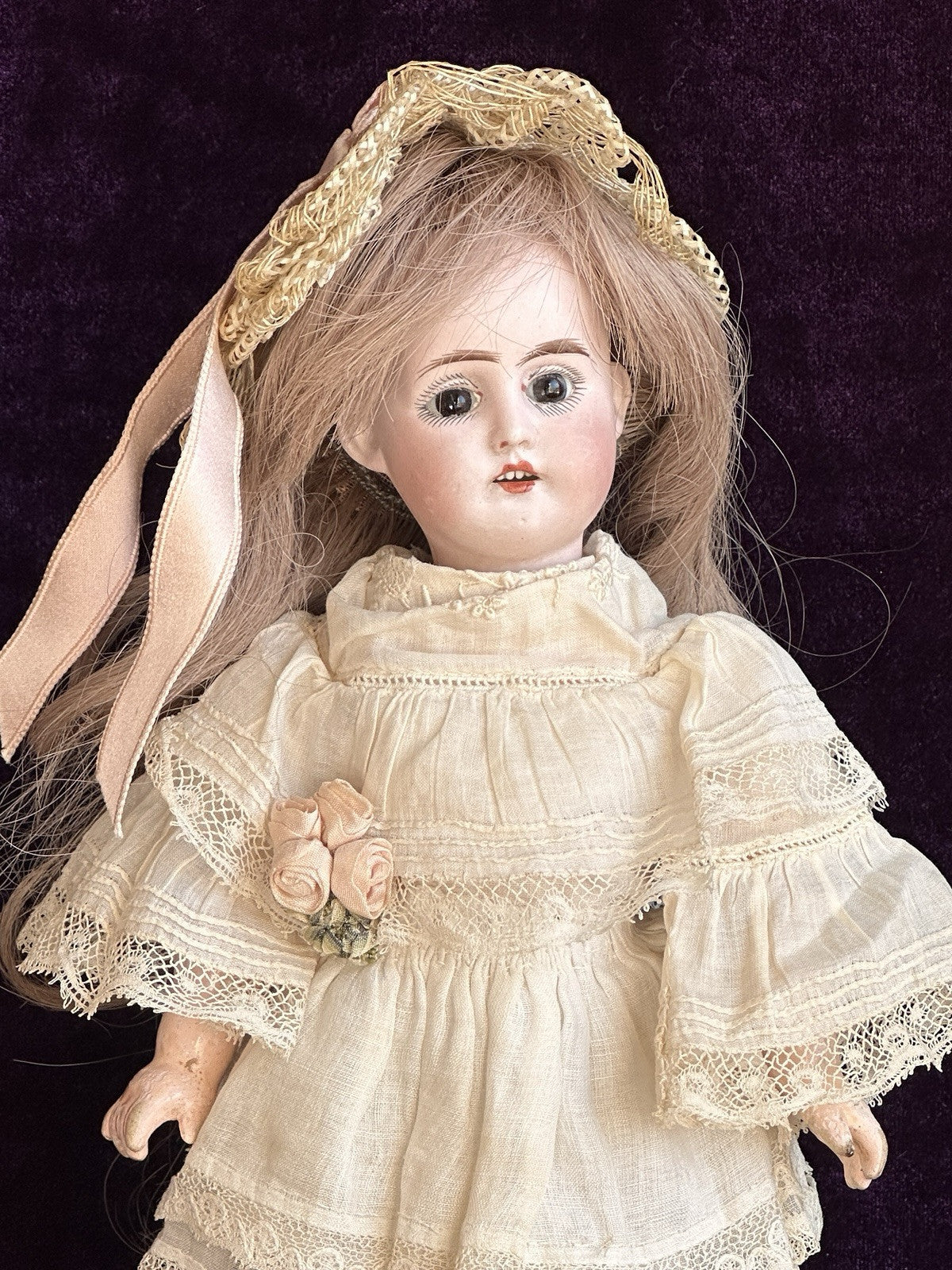 Rare Antique German 9” Bahr Proschild 340 Petite Bisque Head Doll