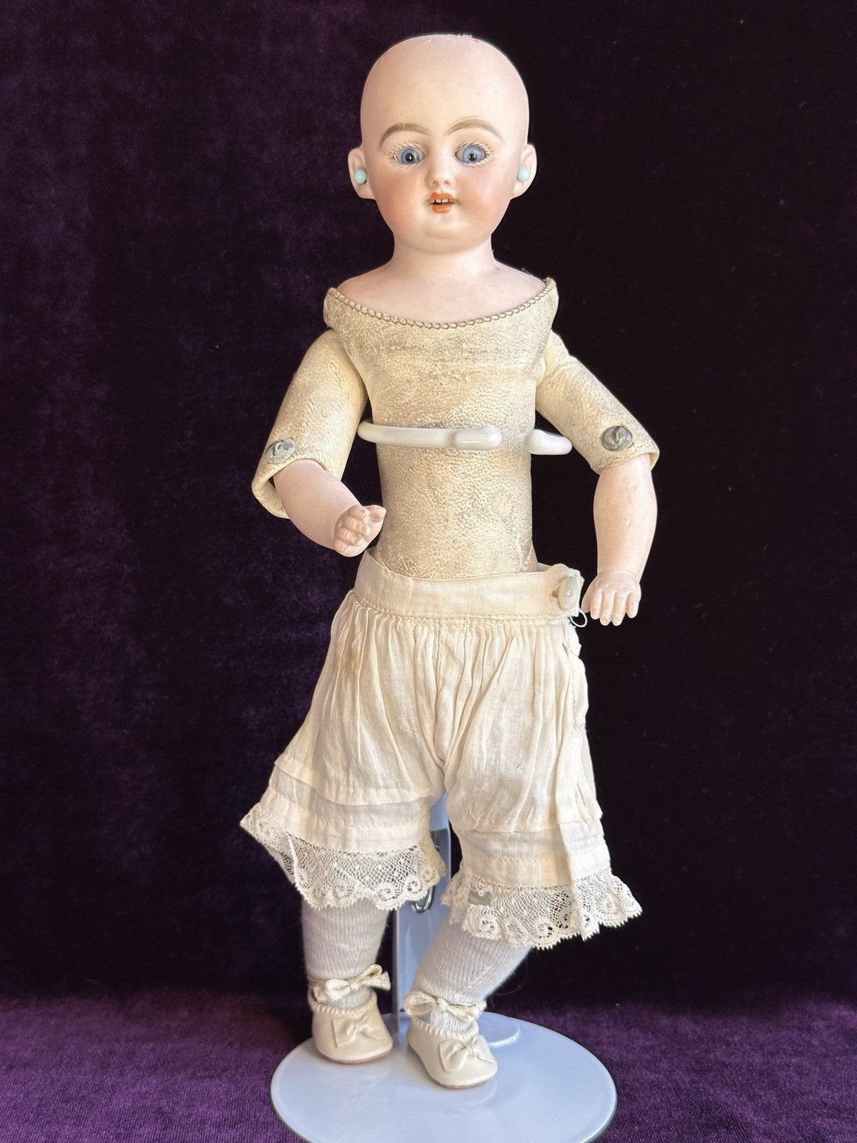 Antique German 10.5” Simon Halbig 1010 Bisque Shoulder Head Doll