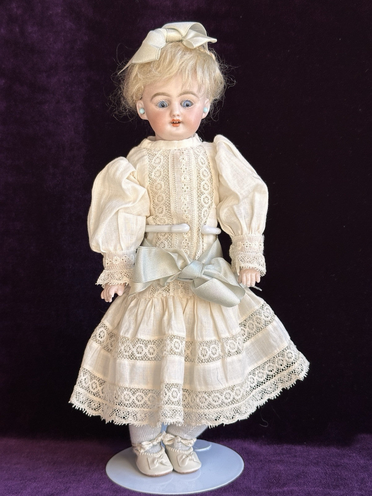 Antique German 10.5” Simon Halbig 1010 Bisque Shoulder Head Doll