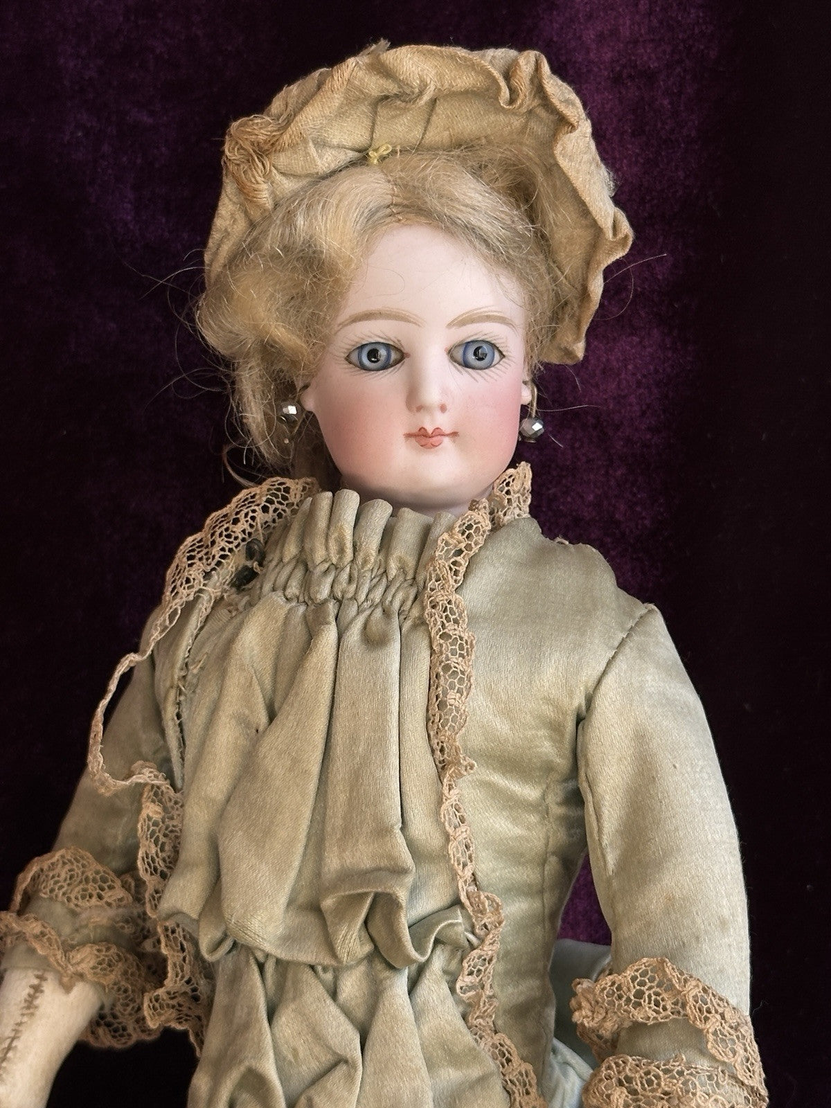 Antique French 12” Jumeau Fashion Lady Bisque Head Doll