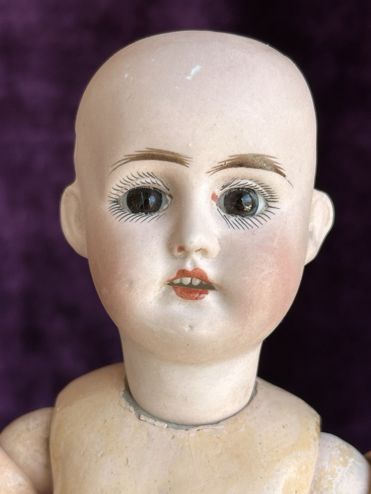 Rare Antique German 9” Bahr Proschild 340 Petite Bisque Head Doll